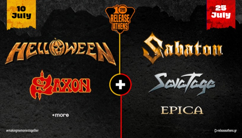 Release Athens 2026: Προσφορά διημέρου / Helloween + Sabaton / Savatage