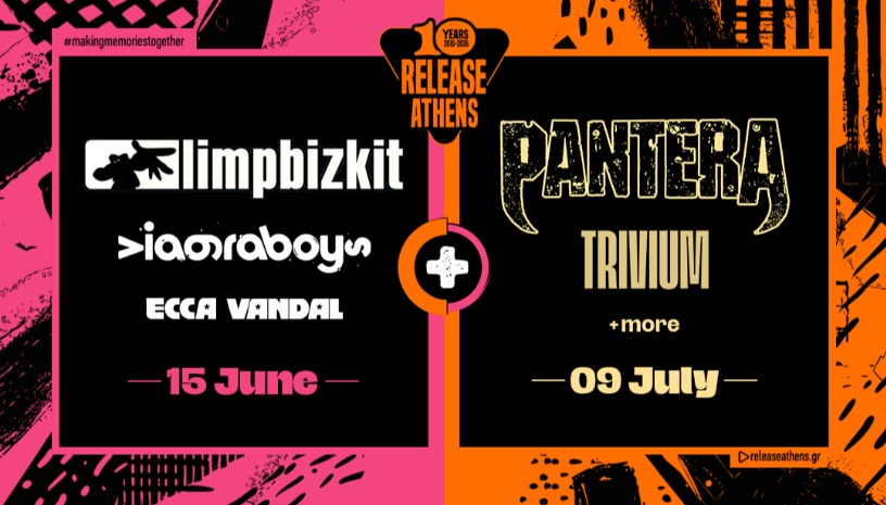 Release Athens 2026: Προσφορά διημέρου / Limp Bizkit + Pantera
